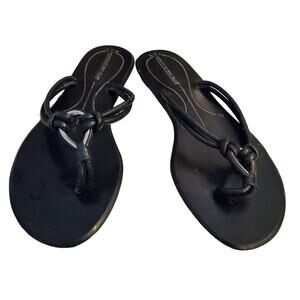 Vintage Montego Bay Club Y2K Black Strappy Slip On Sandals 9.5 Wide